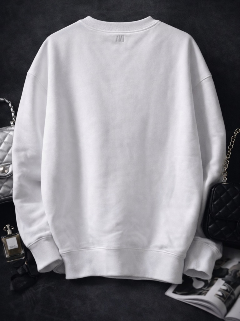 Ami Paris Logo Crewneck Sweatshirt, Unisex size XXXL - Picture 3 of 14